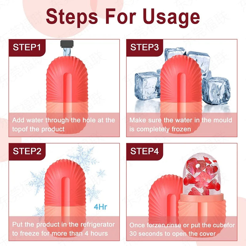 Reusable Ice Face Roller Stainless Steel Gua Sha Tool Skin Care Qme