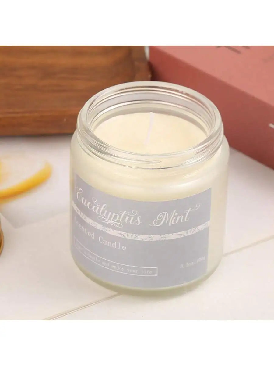 Scented Candles Canned Long-lasting Fragrance Essential Oil Suitable Qme Eucalyptus mint