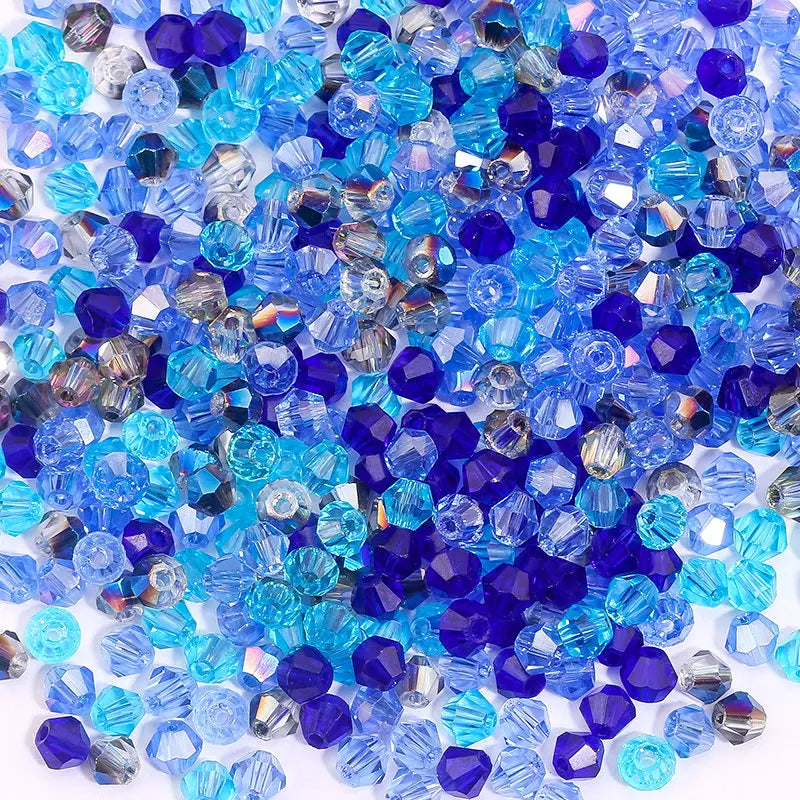 Glass Beads Bicone Shaped Faceted Crystal Jewelry Making Bracelet