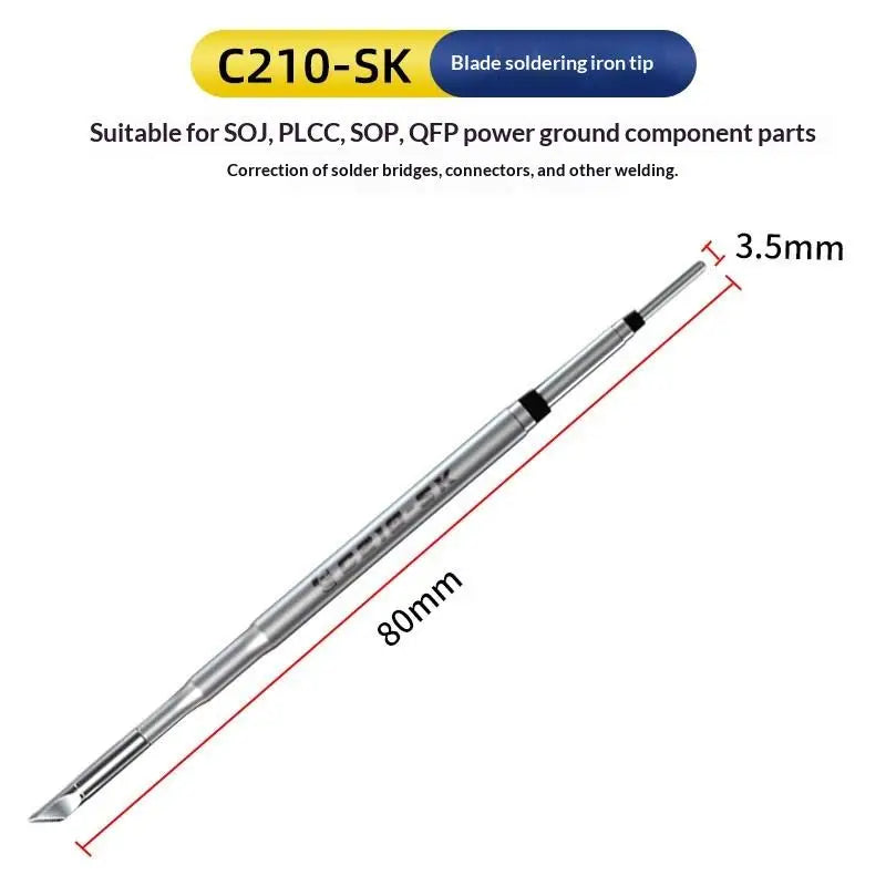 1Pc C210 Sereis Soldering Iron Tips C210-TS/TI/SK Replace Tip Universal Compatible T210 Soldering Station Welding Tools. Qme A3 1pc