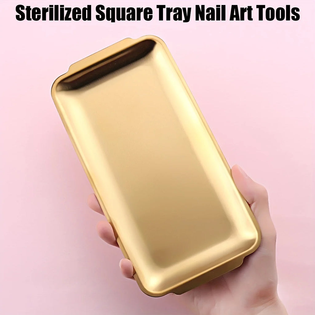Square storage tray, multi-purpose nail tool storage tray, nail clipper tray, nail studio desktop tool storage tray, Qme