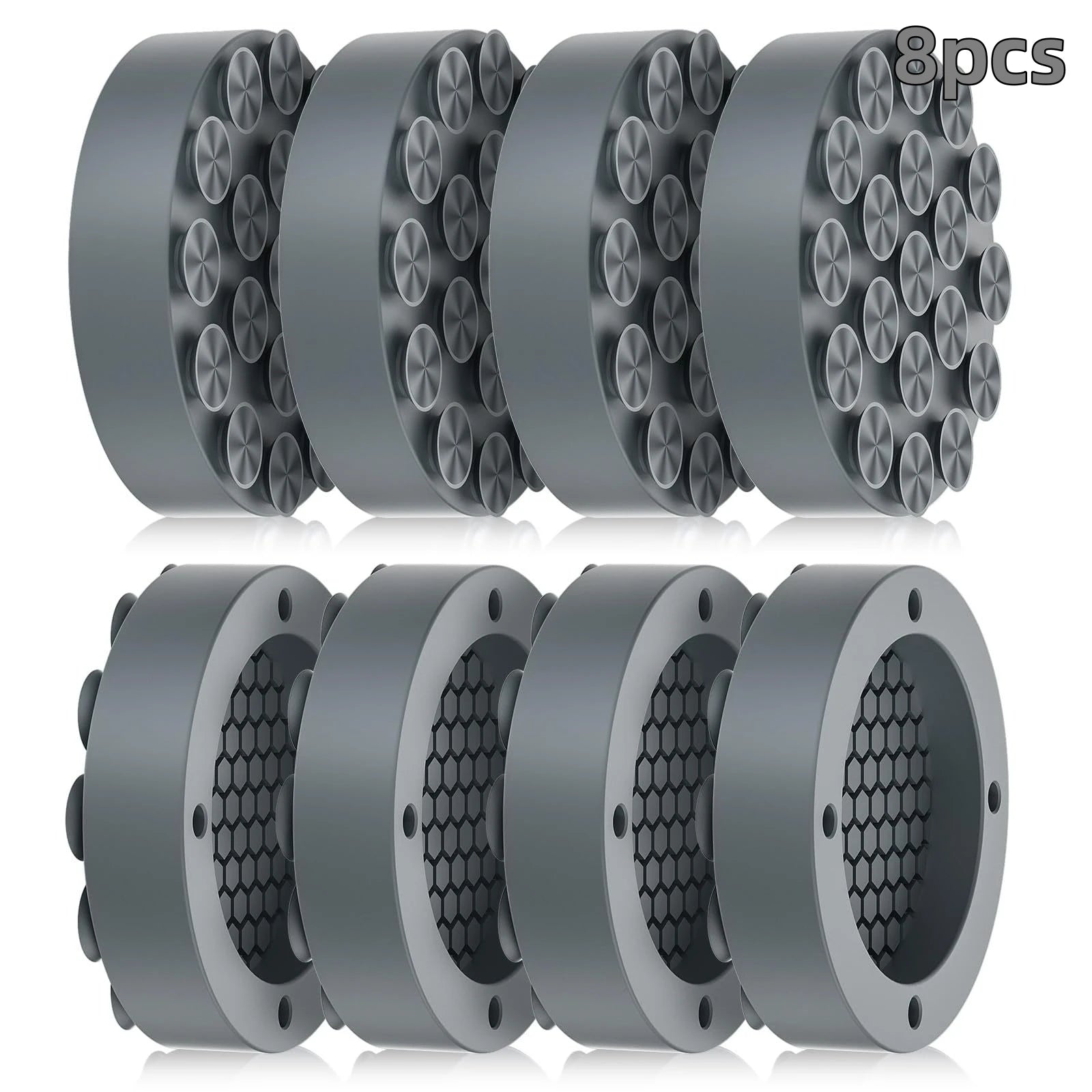 4pcs Washing Machine Anti Slip Rubber Feet Pads Suction Cup Fixed Anti Vibration Pads Washing Machine Refrigerator Lifting Base Qme 8pcs gray