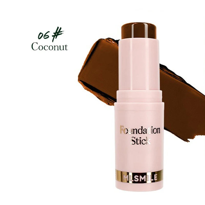 Facial Stick Foundation Full Coverage Dark Skin Foundation Makeup Lasting Oil-control Concealer Base Cream Matte Natural Primer Qme 06 Coconut