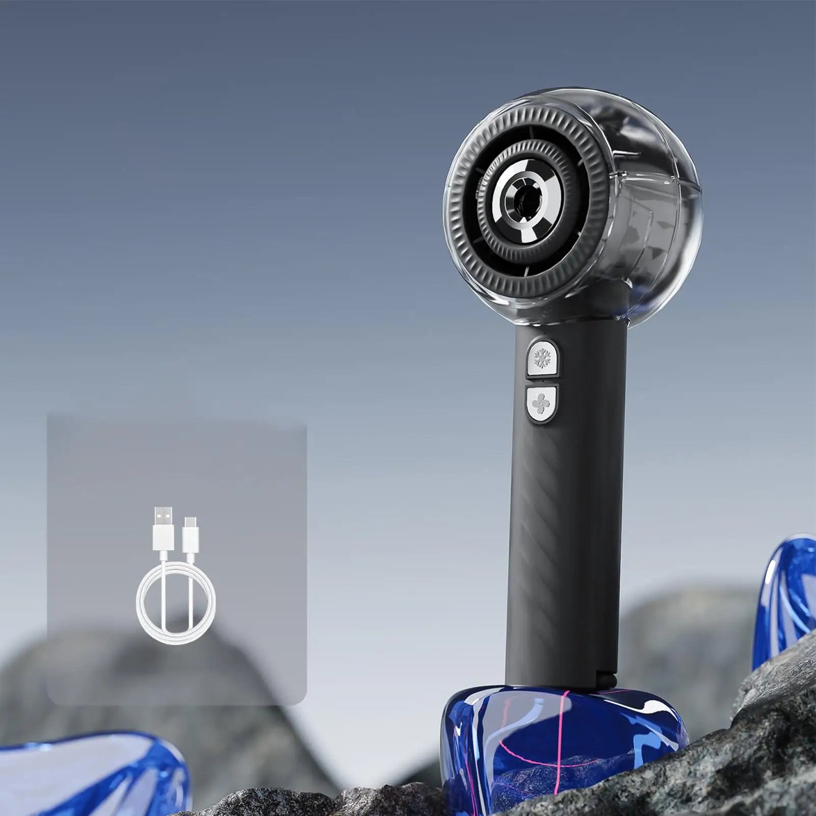 Misting Fan Rechargeable Handheld Personal Powerful Battery Operated Mini Portable Fan For Sports Travel Camping Hiking Fishing Qme