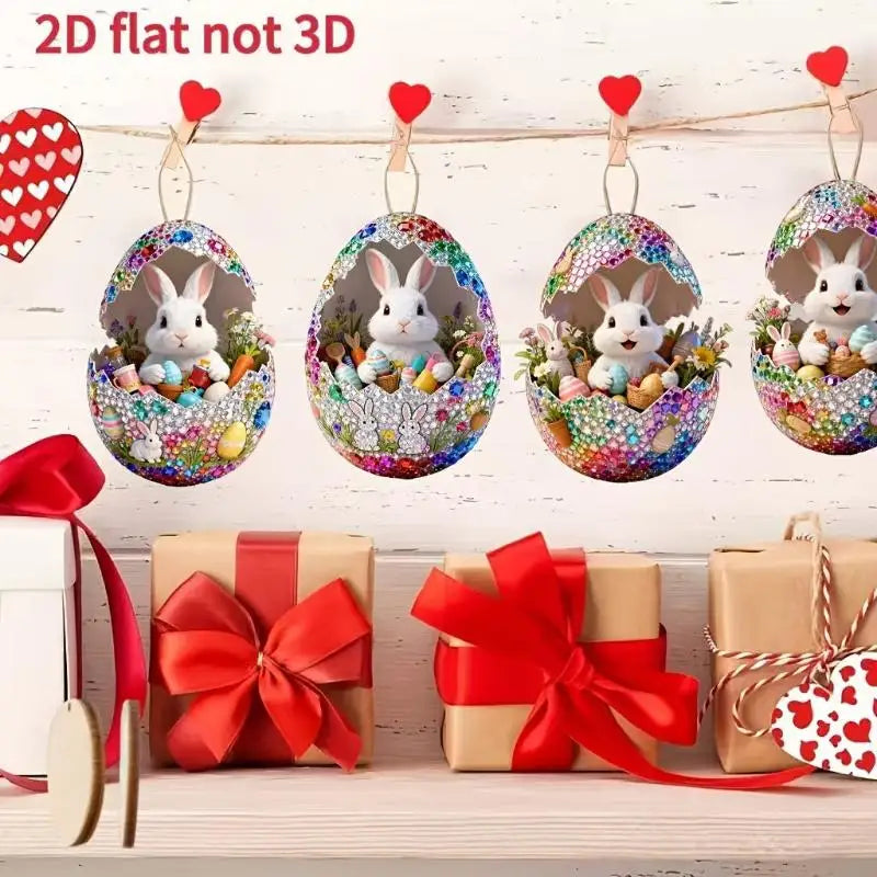 DIY Craft Easter Simulation Egg Decorative Artificial Hanging Qme