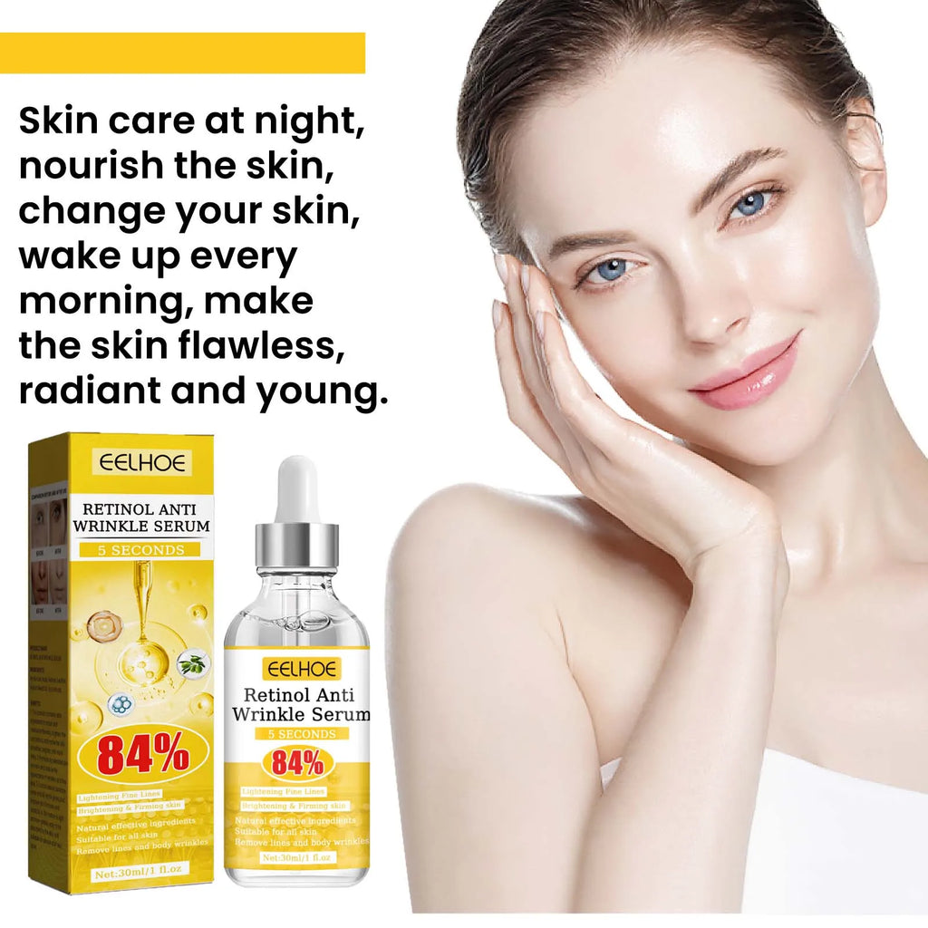 Retinol Anti-Wrinkle Serum Anti Aging Face Lifting Firming Fade Fine Lines Moisturizing Skin Care Hyaluronic Acid Facial Serum Qme