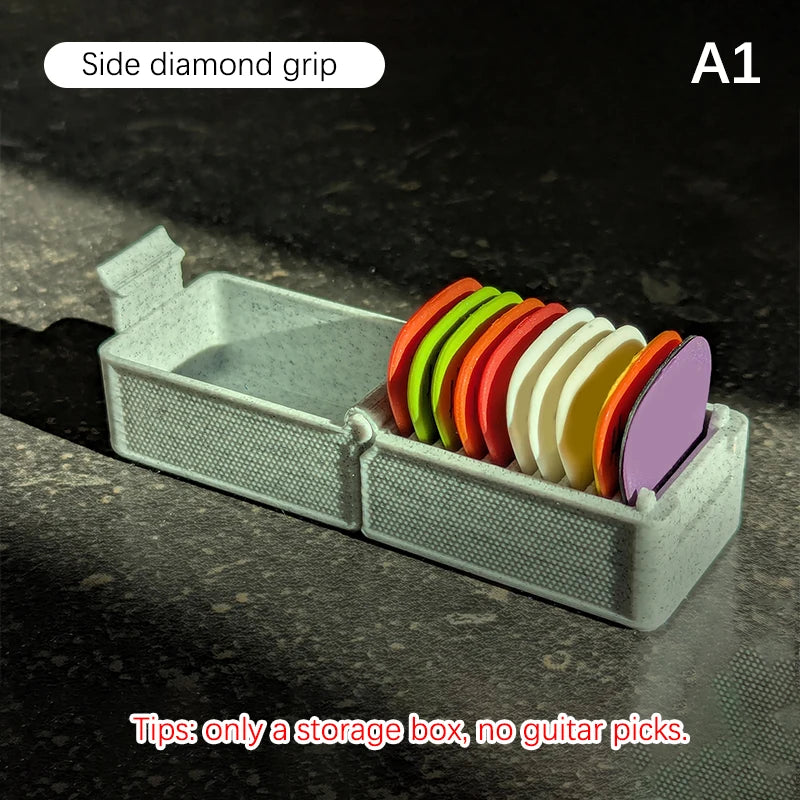 Lid Dustproof 10 Compartments Perfect Guitar Enthusiasts Pick Holder Qme A1