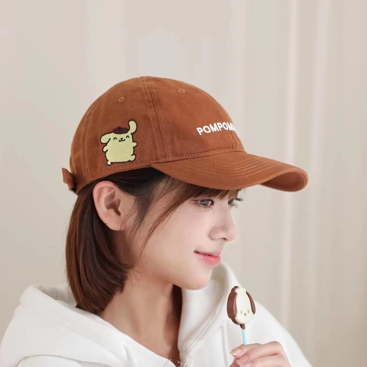 Hello Kitty Kuromi Hats Fisherman's Hats Baseball Caps New Face-Slimming Bucket Hats Leopard-Print Baseball Caps Qme hangna-10