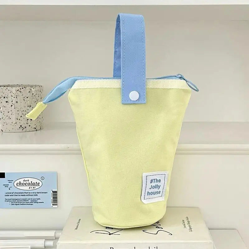 Kawaii Big Capacity Pencil Case Pen Storage Bag Cute Punch Back Qme A4