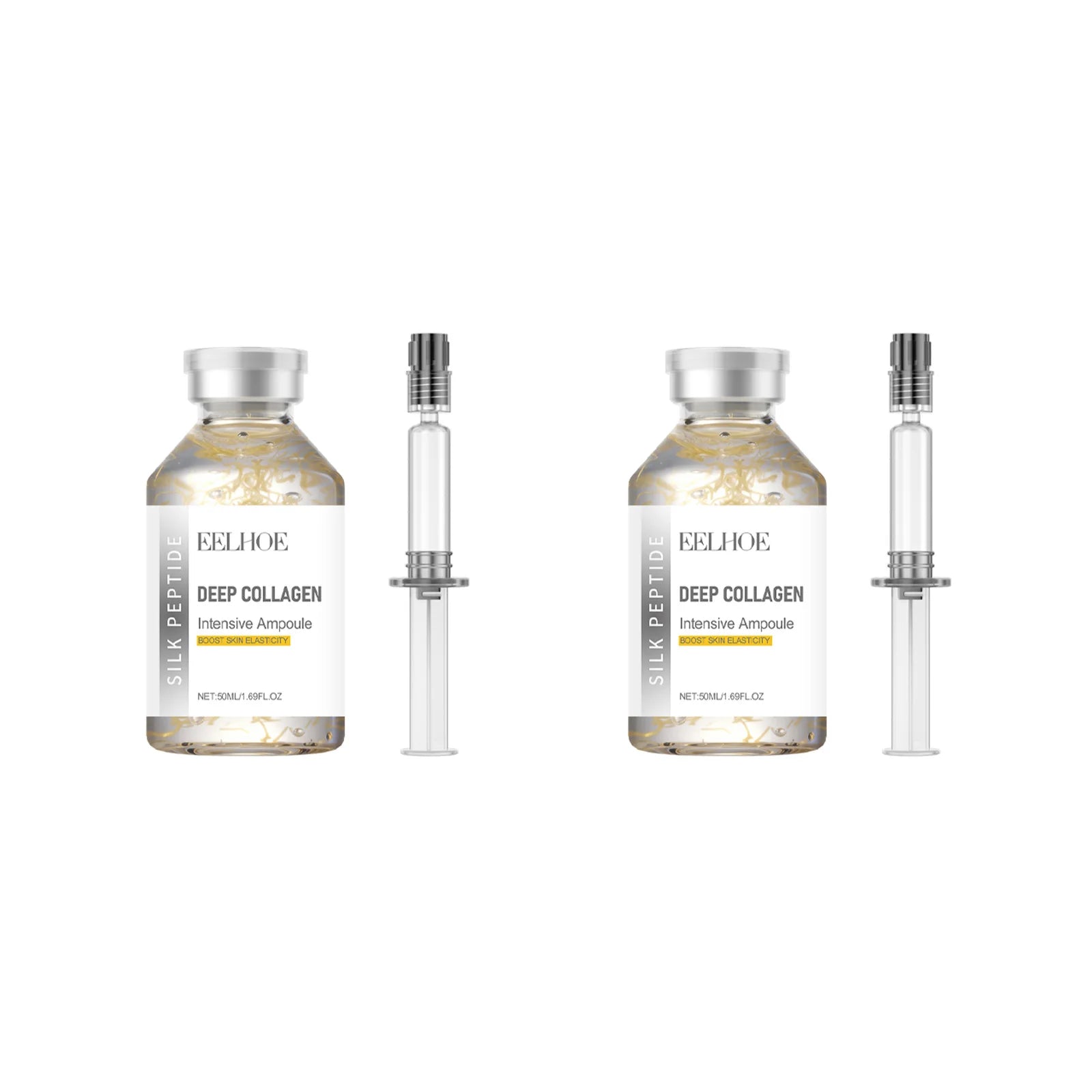 Silk Peptide Intensive Lifting Ampoule Deep Collagen Intensive Revitalizing Essence Face Tightening Smoothing Anti Aging Serum Qme 2pcs