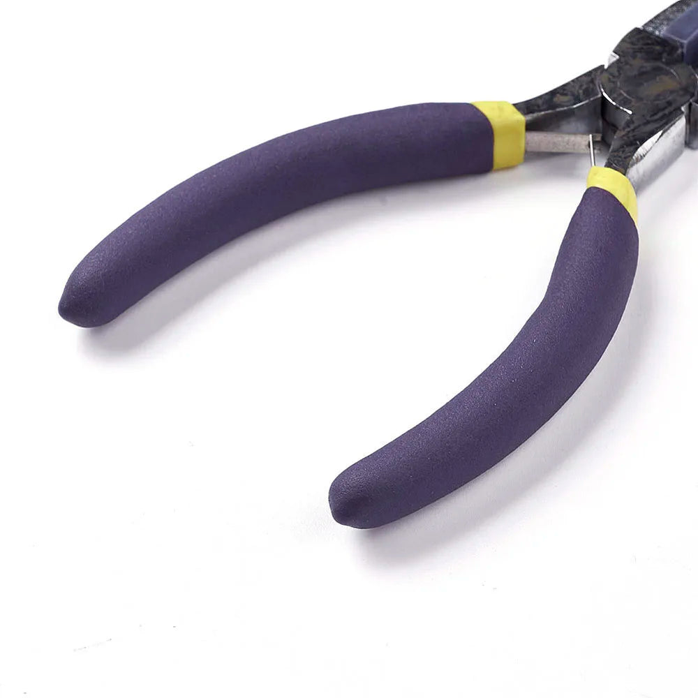 Steel Jewelry Flat Nose Pliers with Replaceable Nylon Jaw, Stainless Steel Color 13.8x5.8x1.3cm for Jewelry Making Tools Qme
