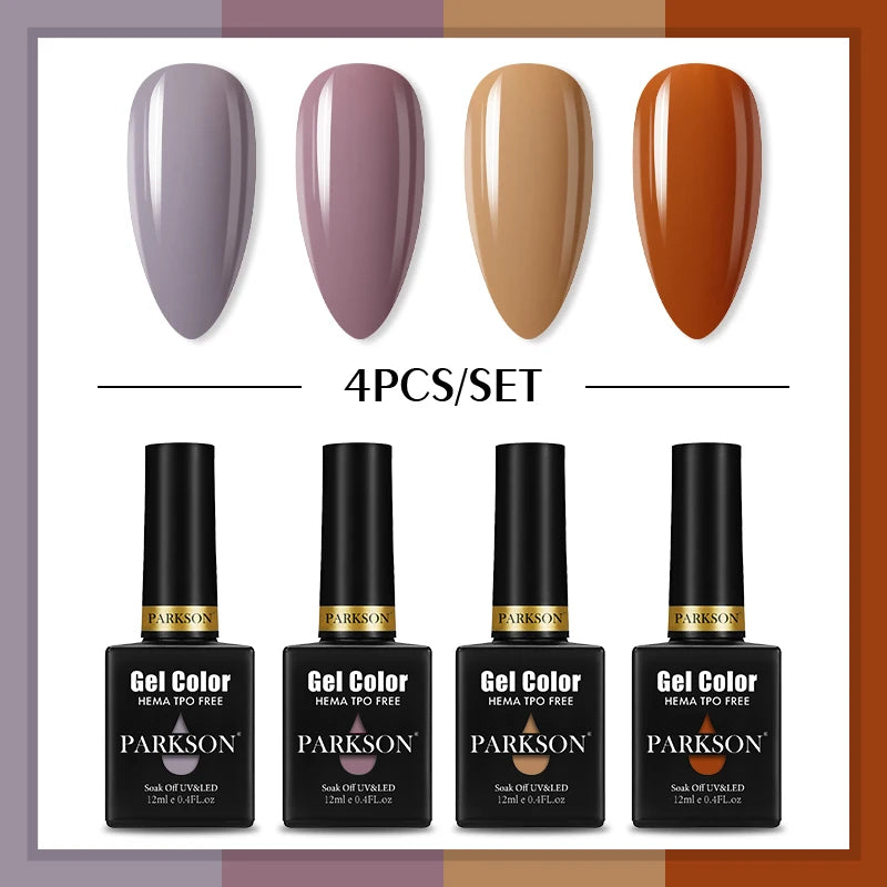 PARKSON Macaroon Series Gel Nail Polish LED UV Summer Solid Semi