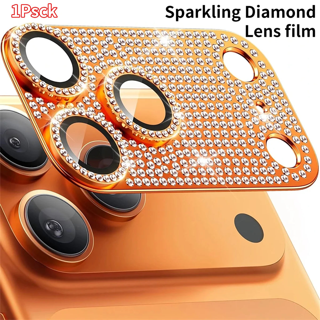 Sparkling Diamond Full Coverage Camera Lens Protective Film Iphone 17 Qme