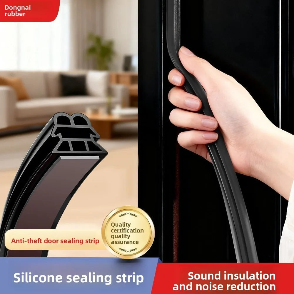 1M-12M Home Door Sealing Seal Strip Weather Stripping Strip for Door Sealing Gap Filler Noise Blocker Foam Windproof Tape Qme