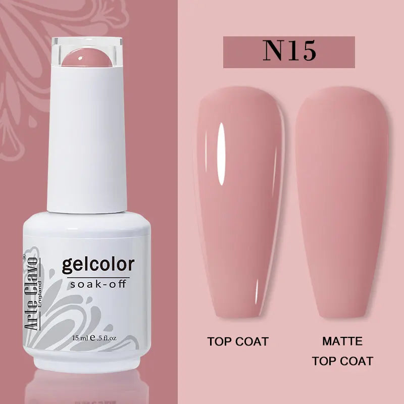 Arte Clavo15ml Gel Nail Polish Burgundy Red Brown Chocolate Art Soak