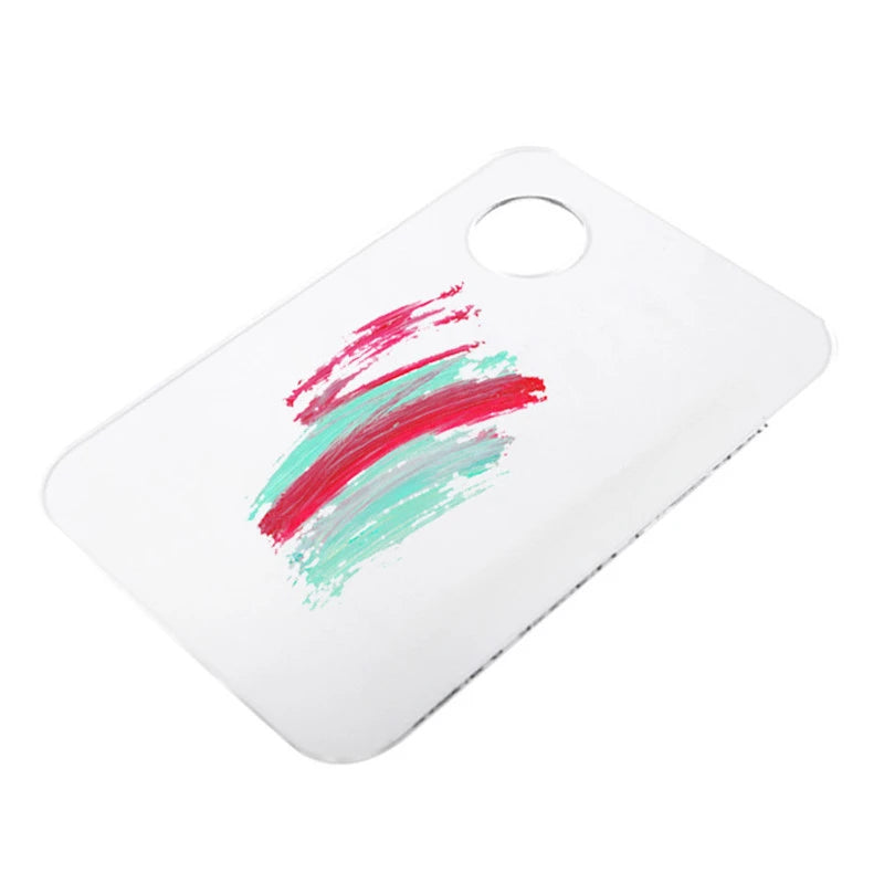 1 Set Acrylic Transparent Make Up Palette Watercolor Oil Painting Mixer with Stainless Steel Spatula Nail Art Make Up Palettes Qme