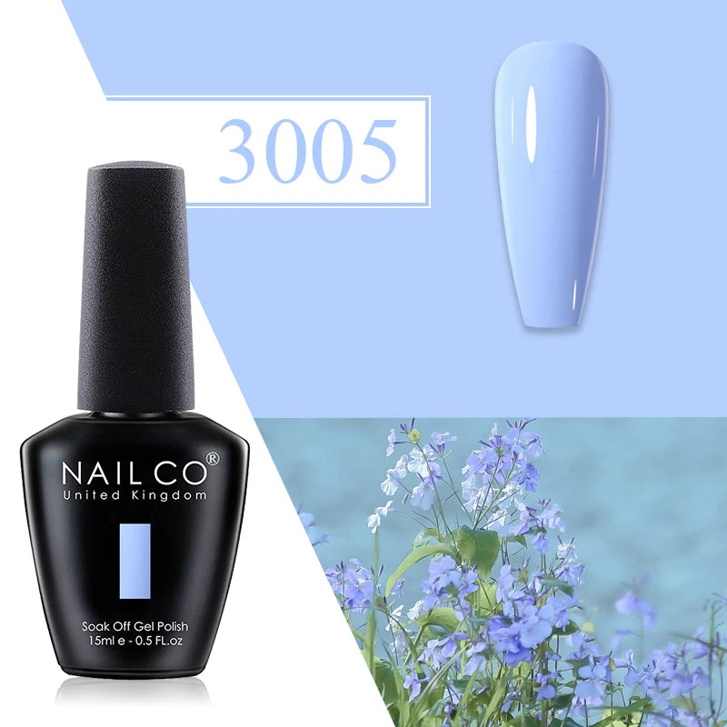 NAILCO Red Gel Nail Polish Wine Purple Semi Permanent Soak Off UV Qme