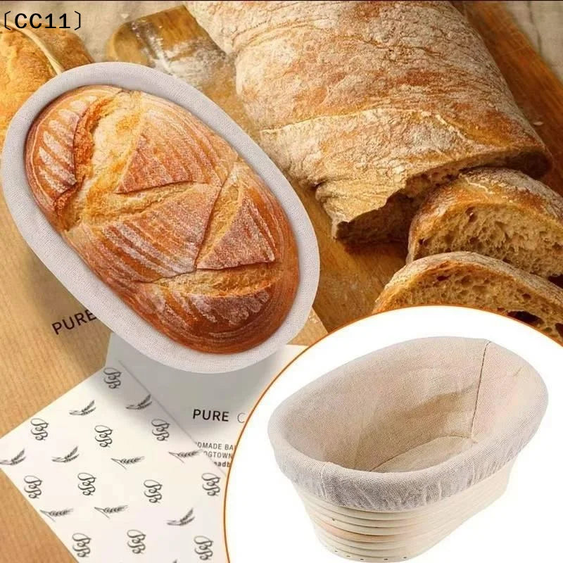 Round Bread Proofing Basket Oval Natural Rattan Fermentation Baking Qme