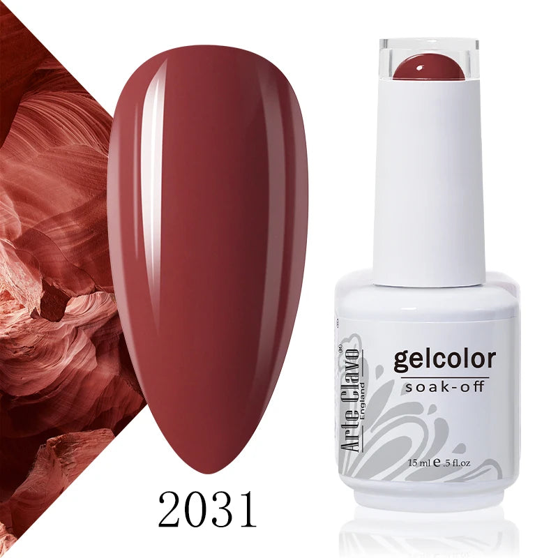 Arte Clavo Solid Gel Nail Polish Rainbow Summer Varnish Soak Off