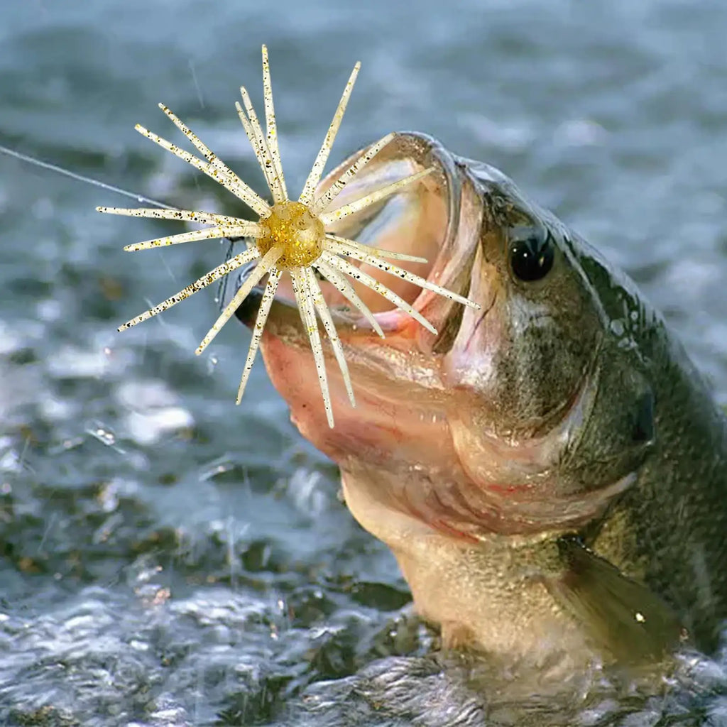 Fishing Lures Realistic Beginner Friendly Soft Floating Simulation Sea Urchin Bait for Fresh Water Saltwater Lake River Sea Qme