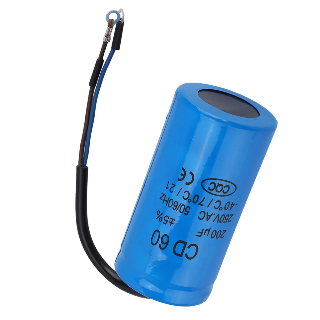 CD60 Capacitor Run Capacitor CD60 Run Capacitor CD60 Run Capacitor with Wire 250V AC 200uF 50/60Hz for Motor Air Compressor Qme