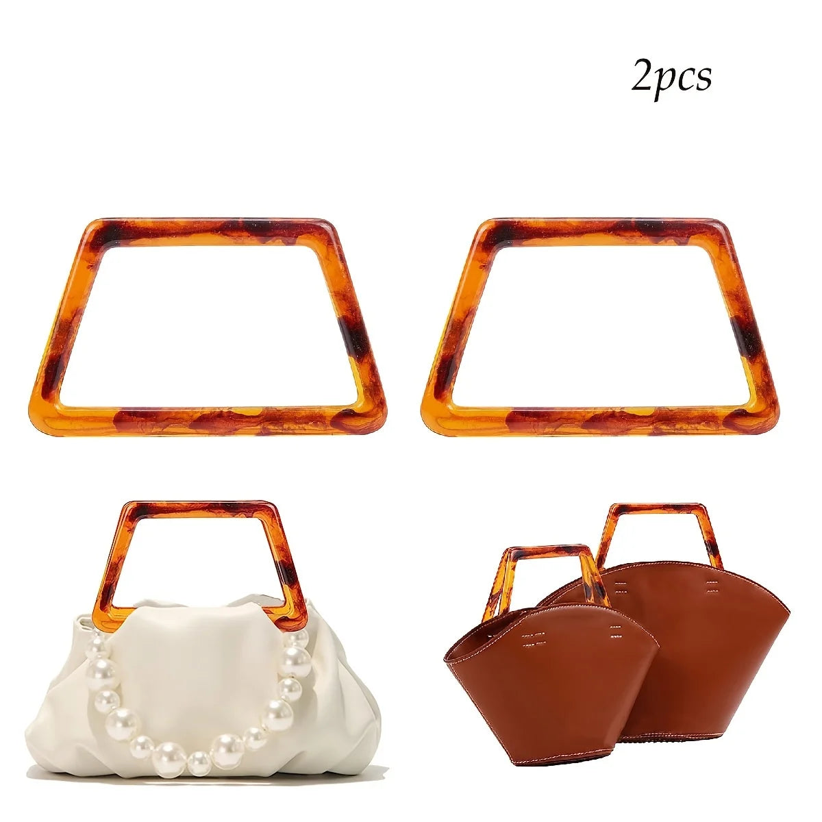 Bag Decorative Handbag Handles Wallet, Wrist Handle, Suitable for DIY Bags and Wallet Making (Semicircular, Circular Qme