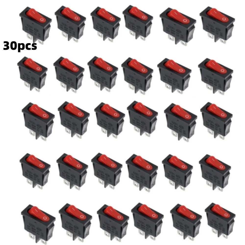 5/10/30pcs Thin Flat Type Manual Transfer Switch 9.5 * 21MM Instrument Toggle Switch for Some Electronic Device Power Supplies Qme red-30pcs