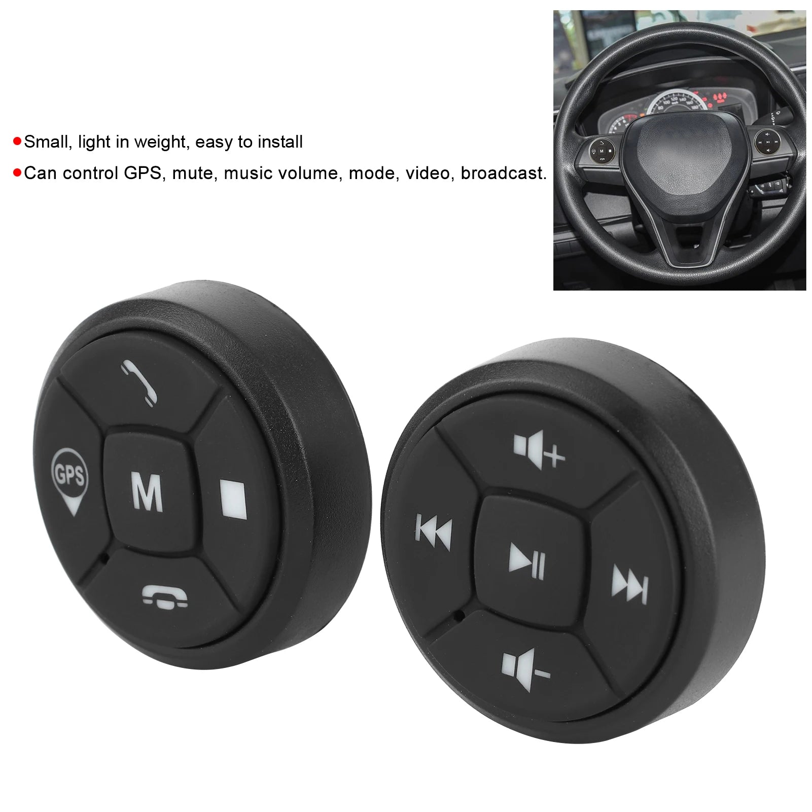 Car GPS DVD Wireless Control Steering Wheel Control Button Volume GPS Wireless Controller Steering Wheel Control Button Qme