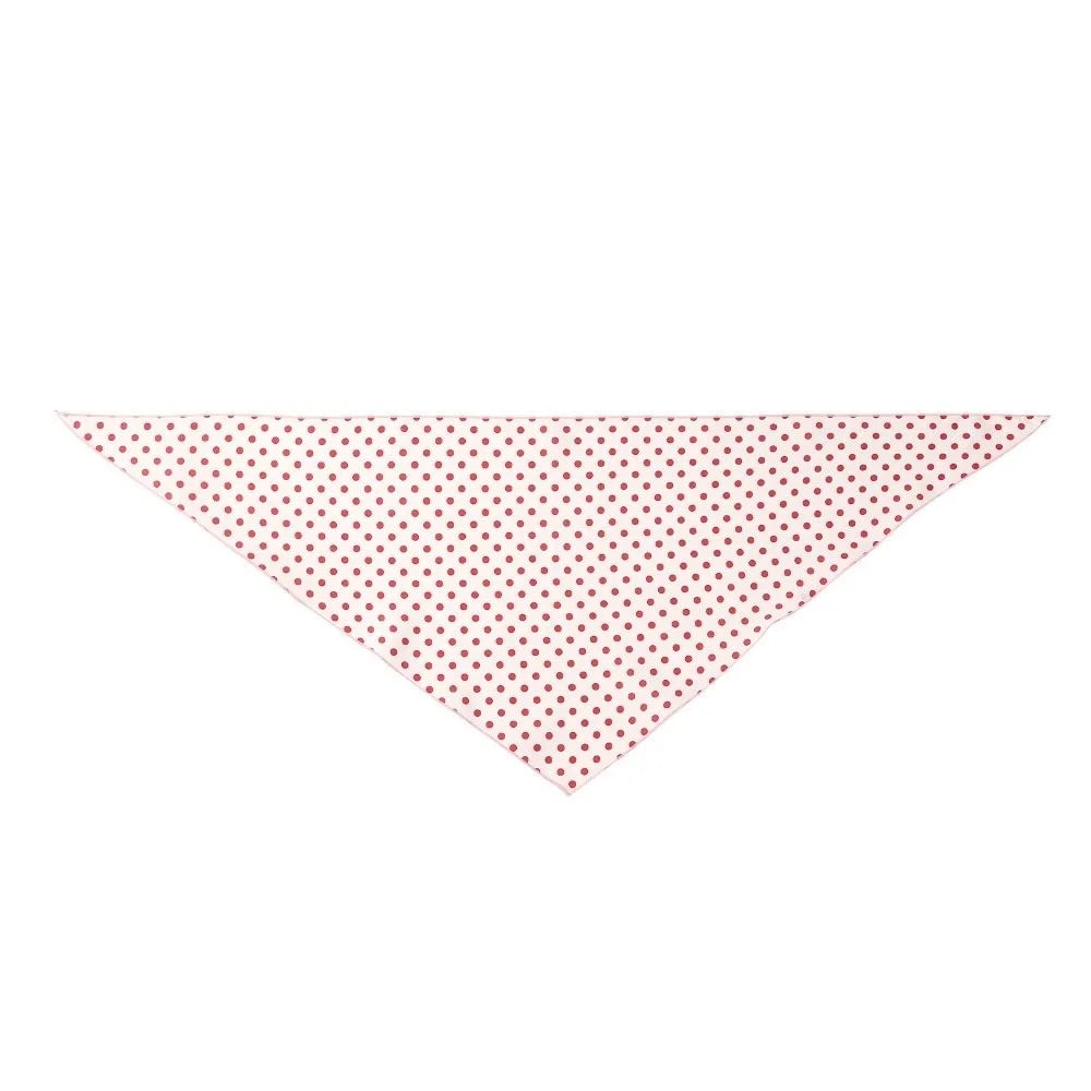Stacked Wear Solid Polka Dots Triangle Scarf Thin Versatile Foulard Qme Pink