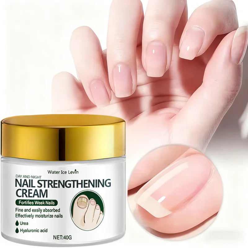 Day & Night Nail Strengthening Cream with Hyaluronic Acid & Urea - Effectively Moisturizes, Nourishes & Protects Nails & Skin. Qme