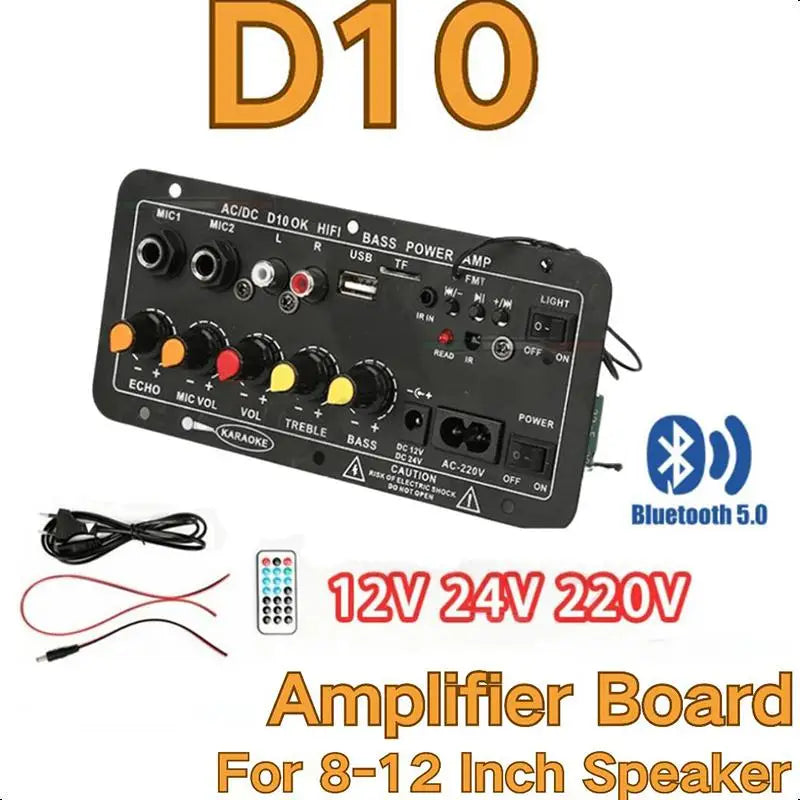 Bluetooth D30 D10 Car Amplifier 12V 24V Power Enhanced Music Home Qme
