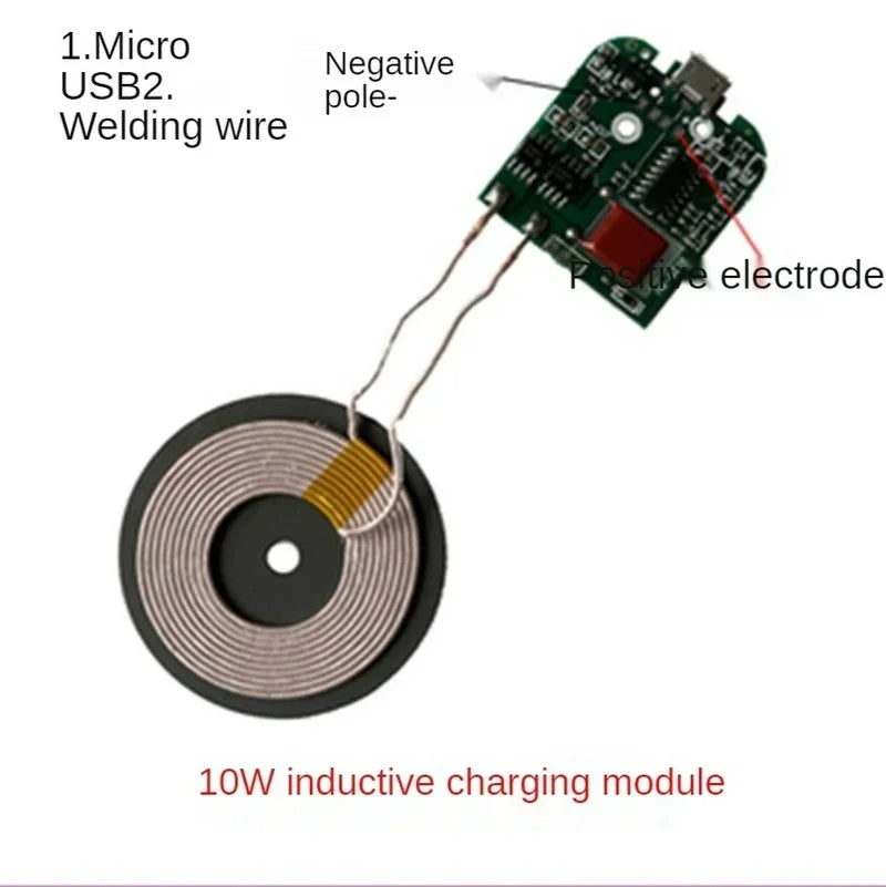 15W 5V 12V Wireless Charger Module Transmitter Circuit Board Type-C USB + Coil Qi Universal FOR Car Phone Battery Charging Qme