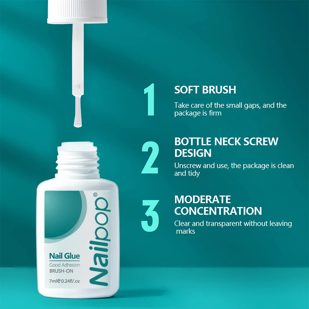 Nailpop Nail Glue 2 Strong Adhesive Fast Drying Long Lasting Qme