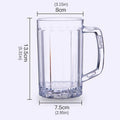 500ML Transparent Beer Mug Plastic Unbreakable Breakfast Milk Coffee Juice Water Cup Barware Drinkware for Home Party Bar KTV. Qme 1pc 500ml