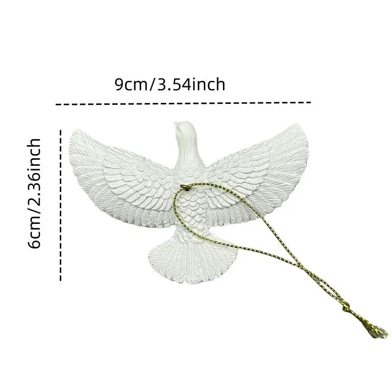Friendship Doves Resin Christmas Ornament Tree Qme White