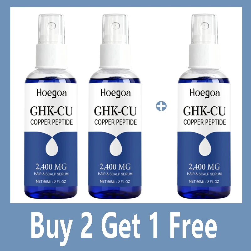 Ghk-Cu Copper Peptide for Hair Growth Scalp Serum Moisturizer Spray Fast-Absorbing Softness Shine Advanced Regrowth Treatment Qme Buy 2 Get 1 Free