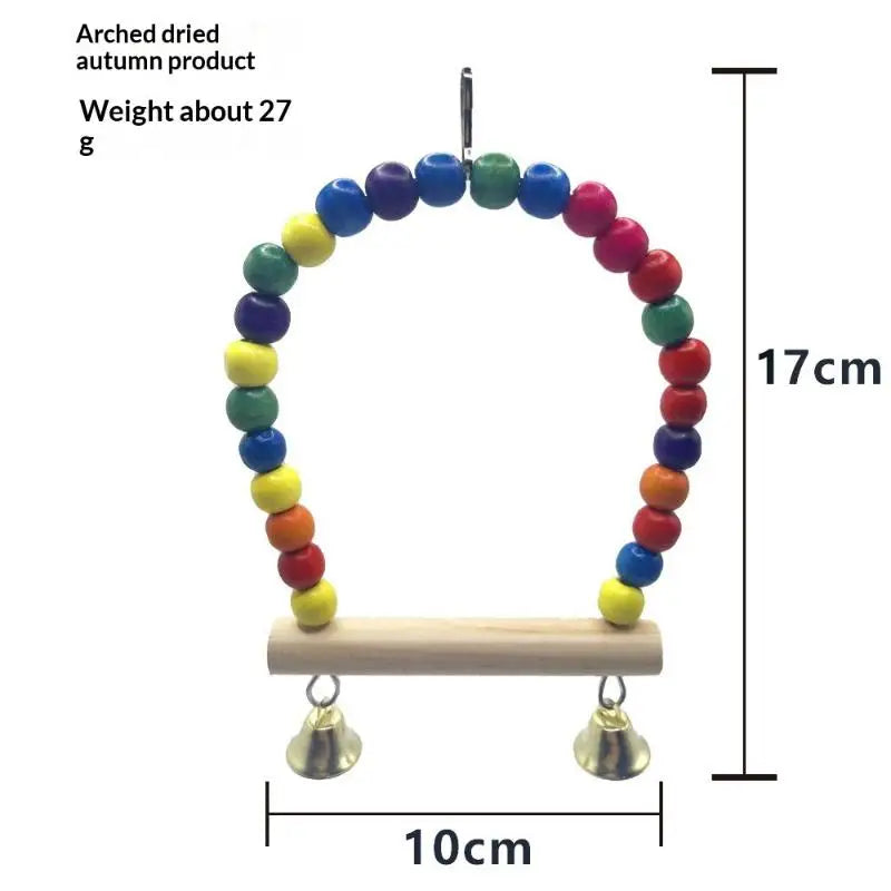 Bird Climbing Toys Cage Accessories Colorful Pet Swing Cloud Ladder Qme A4