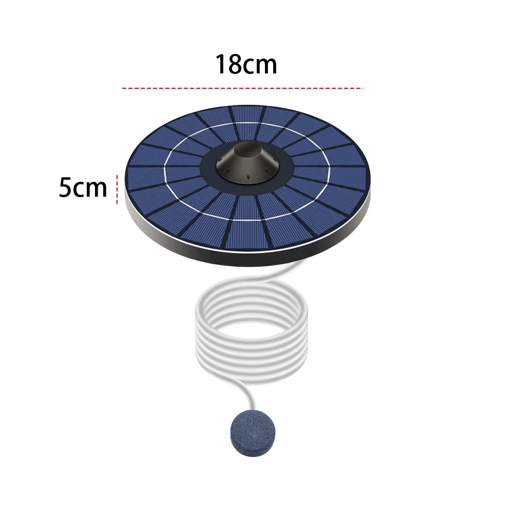 Solar Floating Pond Aerator Bubble Oxygenator with Air Hose and Bubble Stone Fish Tank Oxygenator for Garden Pond Qme