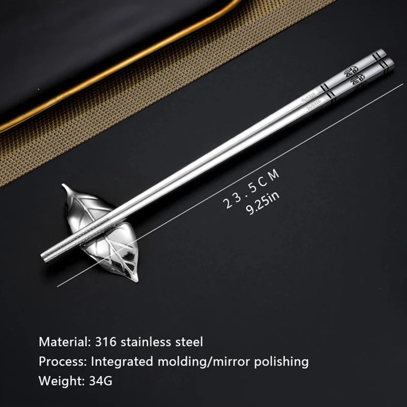 316 Stainless Steel Chopstick Laser Engraving Chinese Chopsticks Qme