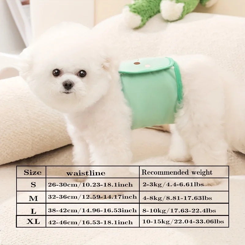 Cartoon male dog physiological pants, pet washable diaper to prevent harassment, estrus dog diaper pants Qme
