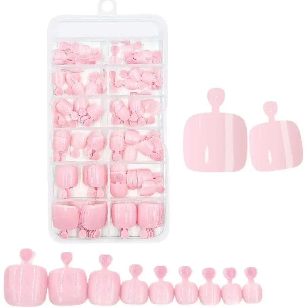 Solid Colored Toe Armor Toenails Feet Artificial Nails Nails Cover Toe Solid Fake False Color False Patch Toenails Full Nai M5T0 Qme C CN