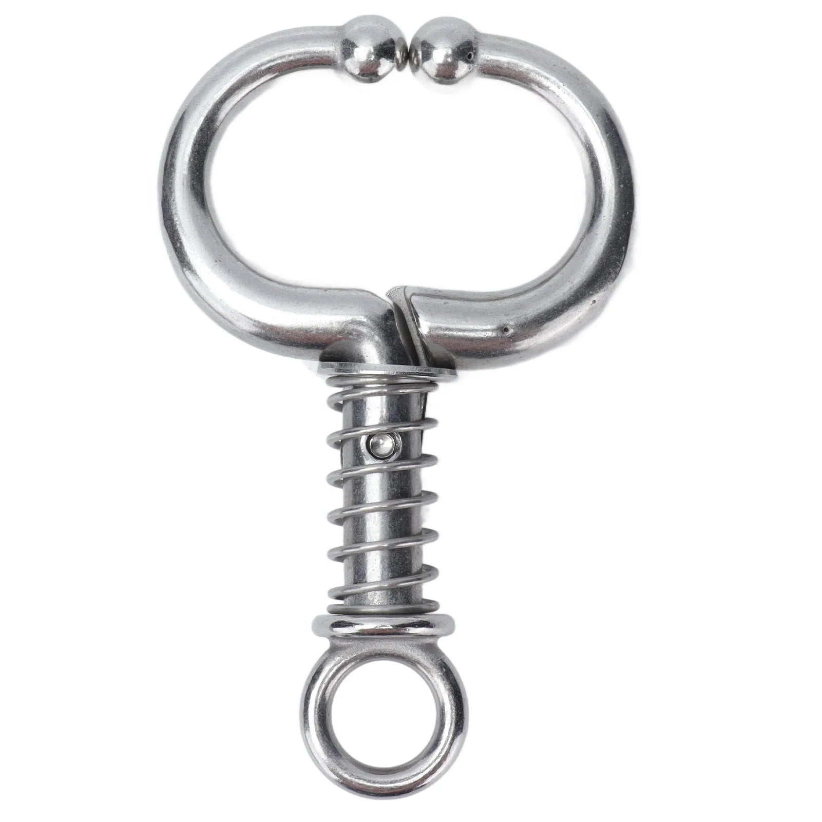 Stainless Steel Spring Type Bull Nose Ring Punch Free Cattle Nose Ring Livestock Traction Breeding Supplies for Cattle Farm Qme Trumpet