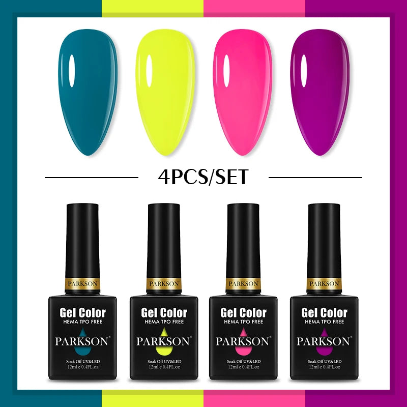 PARKSON Macaroon Series Gel Nail Polish LED UV Summer Solid Semi