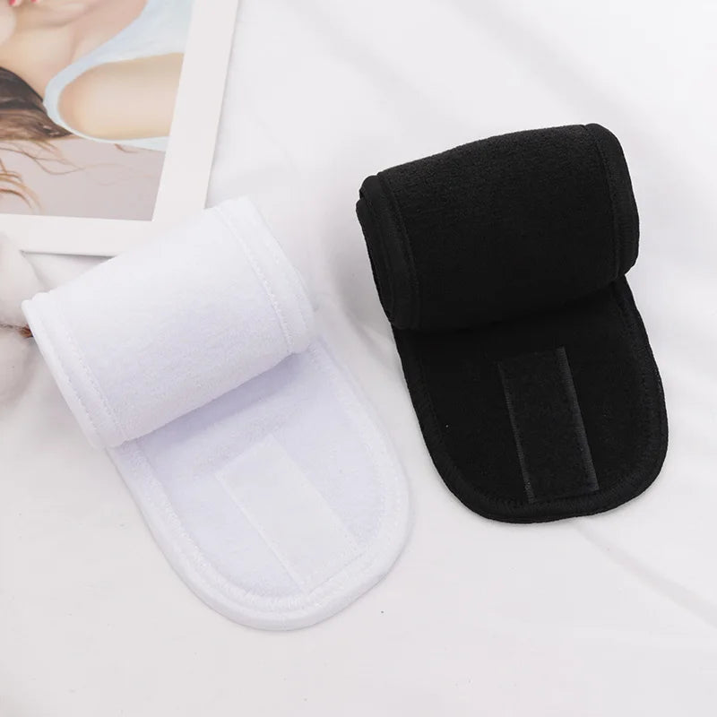Women Soft Toweling Hair Accessories Girls Yoga Headbands for Face Washing Bath Makeup Hair Band Adjustable SPA Facial Headband Qme