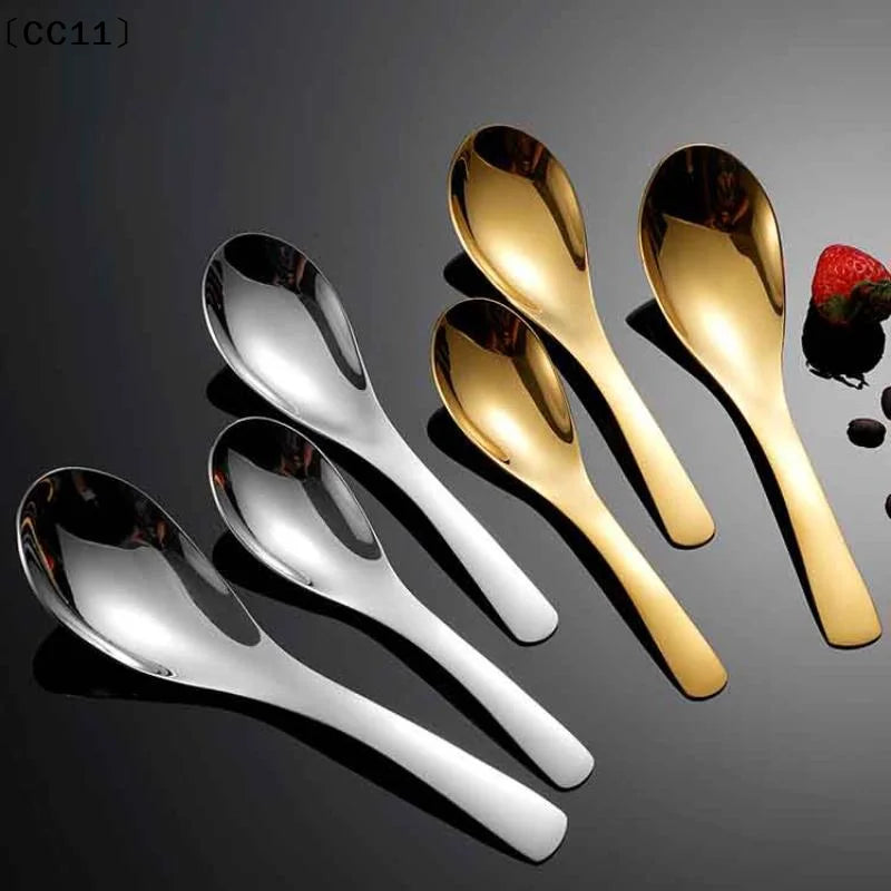 304 Stainless Steel Serving Spoons Rust-resistant Long Handle Easy Qme