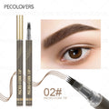 Four Fork Liquid Eyebrow Pencil, Hairy Eyebrows, Waterproof, Filling Eyebrow Gaps, Suitable for Beginners, Eyebrow Cosmetics Qme 02