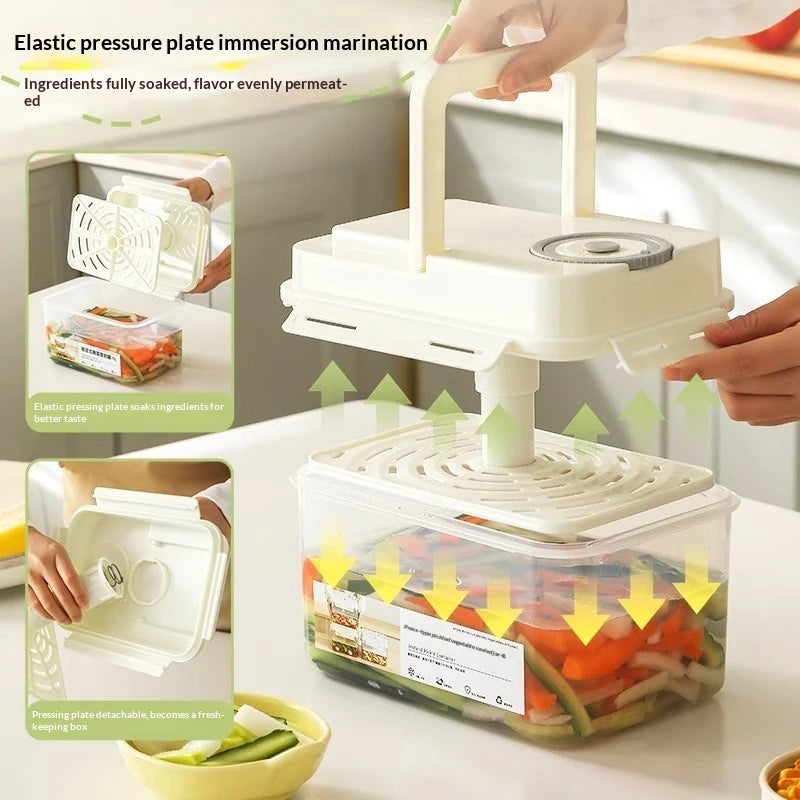 Gherkin Sauerkraut Olive Kimchi Storage Container4L Plastic Pickle Qme