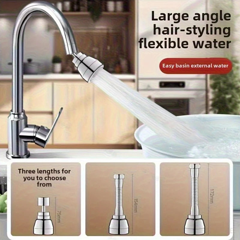 Kitchen Sink Faucet Aerator 3 Modes Anti-splash Water Saving Tap Nozzle Universal Rotate Water Filter Tap Sprayer Adapter Qme