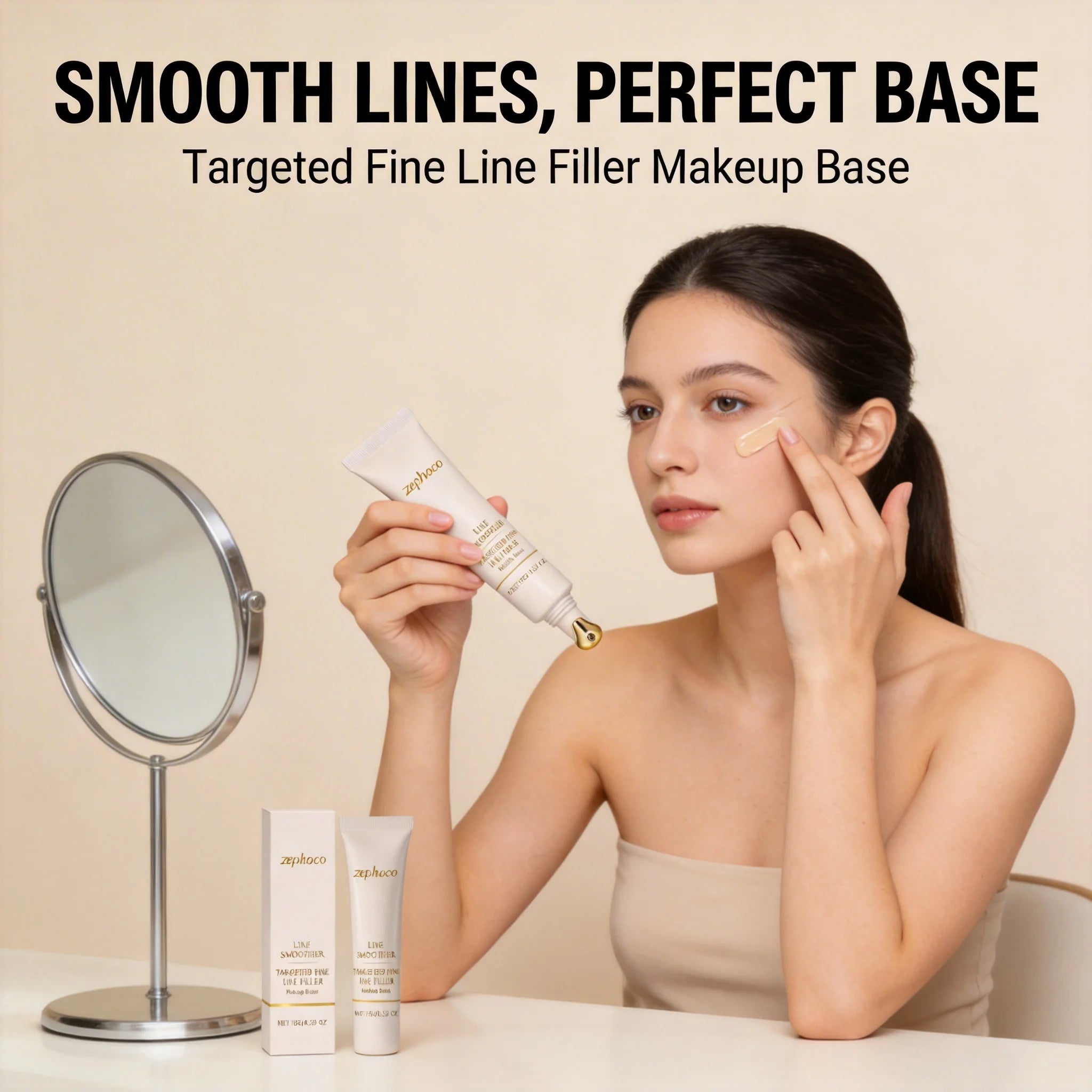 Zephoco Pre-makeup Facial Moisturizer Fine Line Filler Waterproof Qme