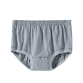 Men's Cotton Solid Color Loose Fit Elastic High Waisted Shorts Basic Casual Breathable Briefs Soft Comfy Underwear Qme Gray XXL